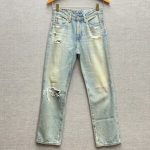 AG Adriano Goldschmied The‎ Rhett Distressed Light Wash Denim Jeans Womens 24R